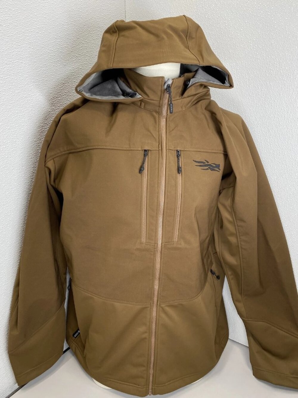 Sitka Mens Coat Mud Brown Size XXL Jetstream Hooded Wind Resistant Jacket